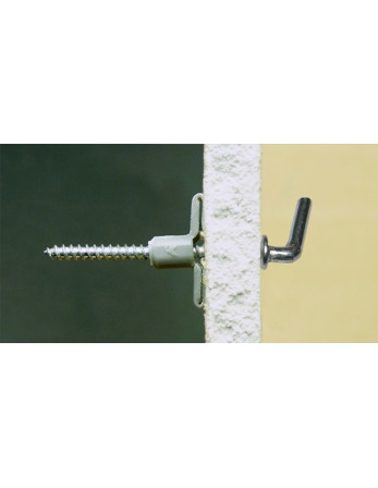 Cheville Nylon 8X40 Avec Gond COURT Collerette 4X45