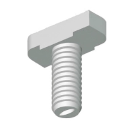 1 x Vis métaux Tête marteau M6X15 pour profilés 28/15 Classe 8.8 avec écrou Acier brut