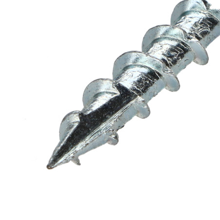 1 x Vis charpente TEKOR Tête fraisée Cranté TORX T30 6X90 Filetée sur 50 Pointe antifendage type 17 Acier zingué