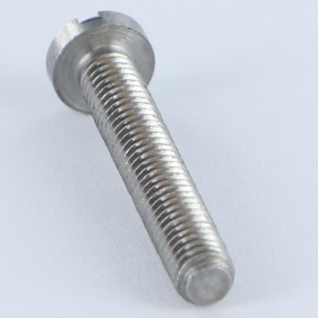 1 x Vis métaux tête cylindrique bombée large Fendue M1.6X8 Acier brut microvis