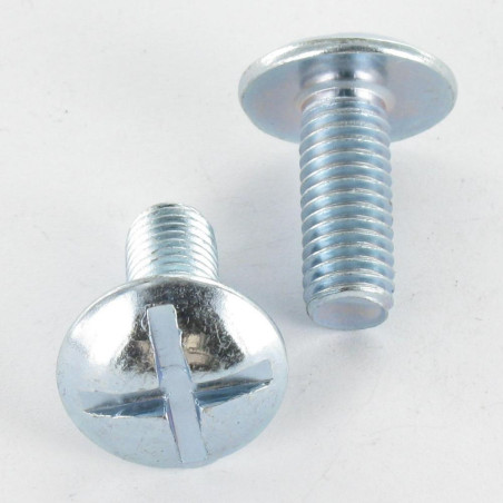 1 x Vis Poelier Fendue En Croix M8X25 Acier zingué