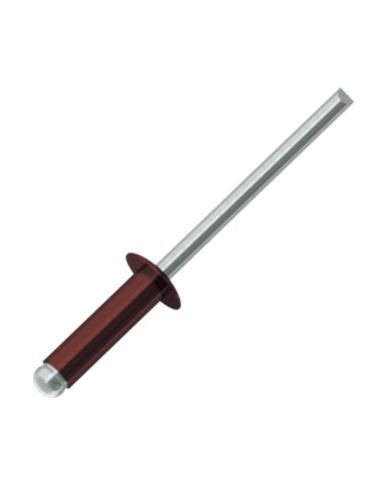 Rivet aveugle Aluminium Tige acier 3X8 Epaisseur de serrage 3 à 5 Tête Ronde Standard RAL3009 rouge oxyde