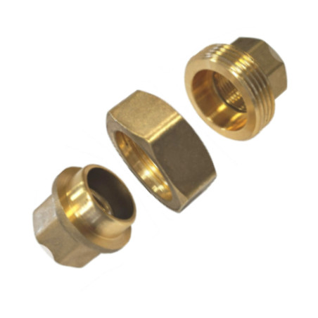 1 x Raccord union droit 80x90 (3") Femelle/Femelle Laiton Figure 340