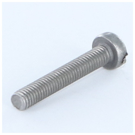 1 x Vis métaux Tête cylindrique TC Fendue M3X25 Acier brut microvis