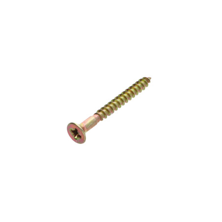 1 x VBA Vis bois agglo Tête fraisée Pozi N°2 4.5X45 Percée Bichromaté