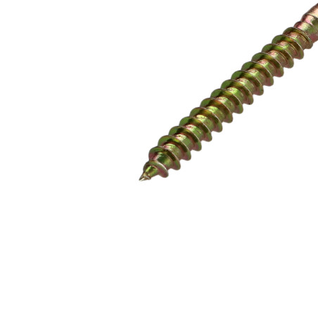1 x VBA Vis bois agglo Tête fraisée Pozi N°2 4.5X45 Percée Bichromaté