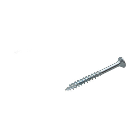 1 x Vis bois TEKOR Tête fraisée Cranté 4X50 Filetée sur 30 TORX T20 Diamètre de tête: 7 Acier zingué Pointe