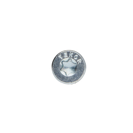 1 x Vis bois TEKOR Tête fraisée Cranté 4X50 Filetée sur 30 TORX T20 Diamètre de tête: 7 Acier zingué Pointe