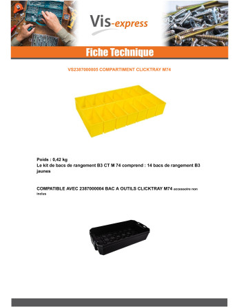 COMPARTIMENT CLICKTRAY M74