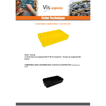 1 x COMPARTIMENT CLICKTRAY M74