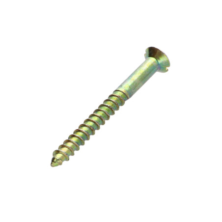 1 x Vis bois Tête fraisée Fendue Percée et taraudée 5X60 Bichromaté