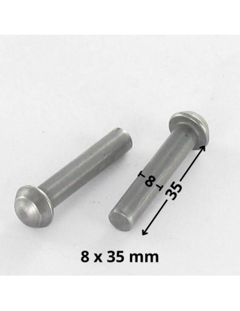Rivet à frapper Tête ronde TR 8X35 Acier brut