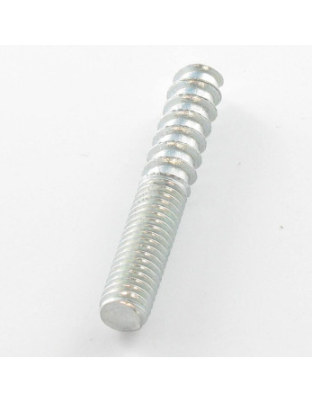 Vis mixte pour pied de lit 4X25 19 Mm fileté bois 6 Mm fileté métaux Acier zingué