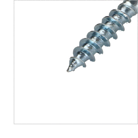 1 x VBA Vis bois agglo Tête fraisée Pozi N°1 2.5X16 Filetage total Acier zingué microvis