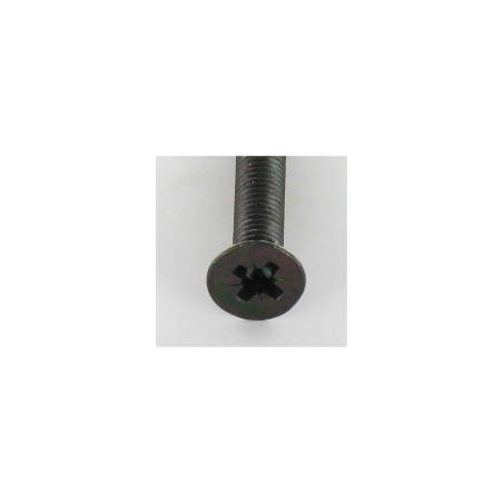 1 x Vis métaux Tête fraisée Pozi N°2 M4X8 Acier zingué noir