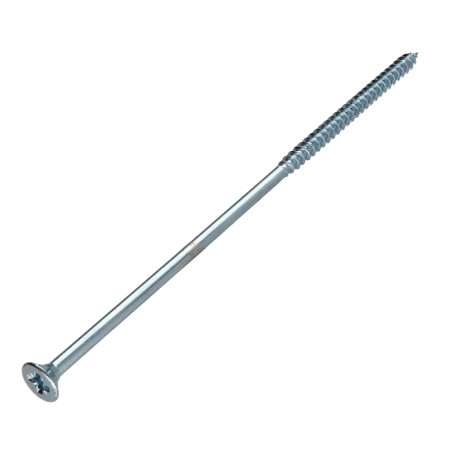 VBA Vis bois agglo Tête fraisée Pozi N°3 6X180 Filetage partiel Acier zingué