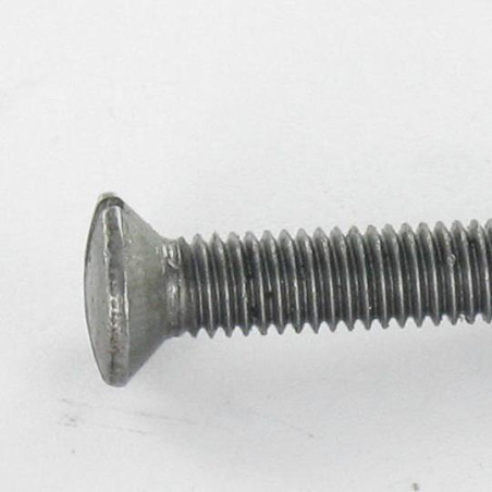 1 x Vis métaux Tête fraisée bombée TFB Fendue M4.8X50 Diamètre de tête: 9.5 BO Acier brut