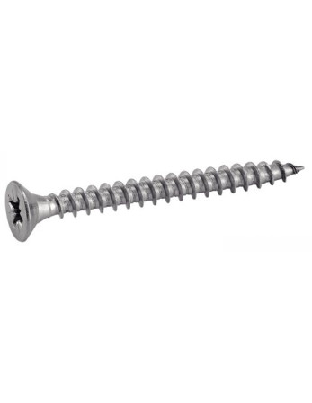 Assortiment de 1664 VBA Vis bois agglo Tête fraisée Pozi + Embout Inox A4