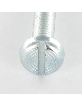 Vis métaux tête cylindrique bombée large Fendue M2.5X4 Acier zingué microvis