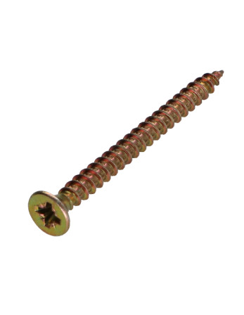 VBA Vis bois agglo Tête fraisée Pozi N°1 3X30 Filetage total Bichromaté microvis