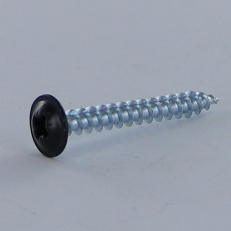 1 x VBA Vis bois agglo Poelier Pozi N°2 4.5X35 Filetage total Acier zingué RAL9004 noir de sécurite 30%BRI