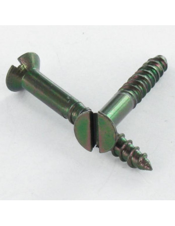 Vis bois Tête fraisée Fendue 5X35 Acier zingué noir