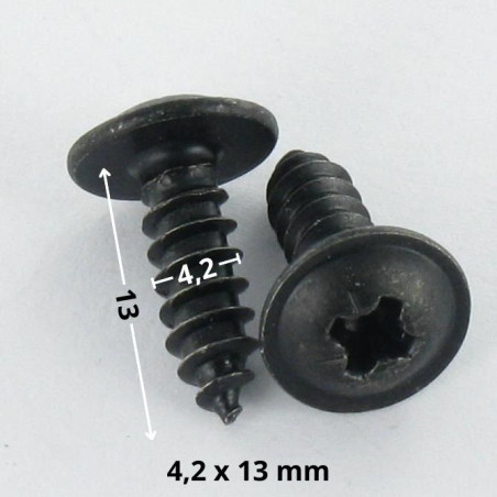 1 x Vis tôle Poelier Pozi 4.2X13 Acier zingué noir