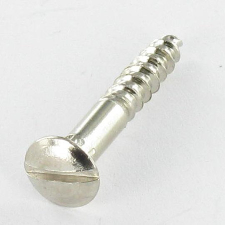 1 x Vis bois Tête fraisée bombée TFB Fendue 4X20 Acier nickelé