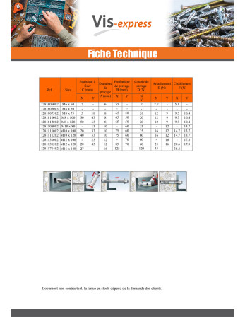 Goujon Ancrage M16X140 Acier zingué