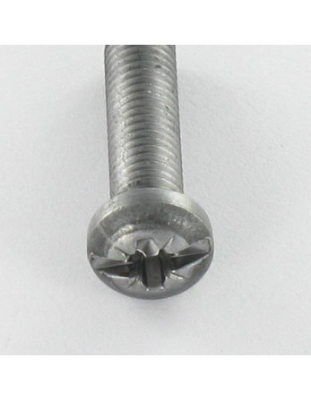 Vis métaux Tête cylindrique TC POZI et fendu M5X20 Acier brut