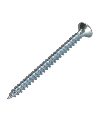 VBA Vis bois agglo Tête fraisée Pozi N°2 5X60 Filetage total Acier zingué