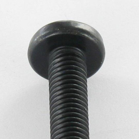 1 x Vis métaux tête cylindrique bombée large Pozi N°1 M3X10 Acier zingué noir microvis