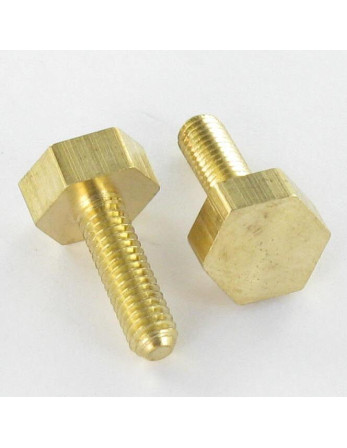 Vis métaux Laiton Tête hexagonale TH M3.5X12 Bout téton CHANF