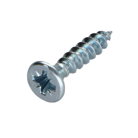 1 x VBA Vis bois agglo Tête fraisée Pozi N°1 3X13 Filetage total Acier zingué microvis
