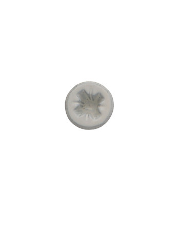 VBA Vis bois agglo Tête fraisée Pozi N°2 4X25 Filetage total Acier zingué Laqué blanc RAL9010 blanc pur