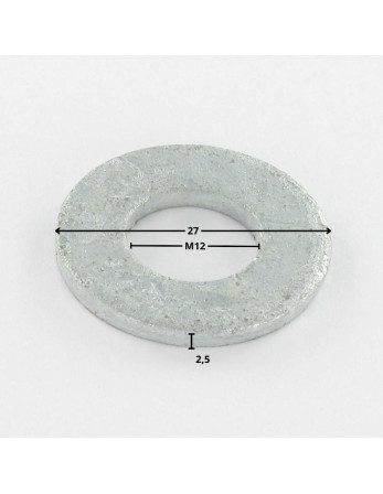 Rondelle Plate M12X27X2.5 M Forte tenue à la corrosion Acier galvanisé à chaud