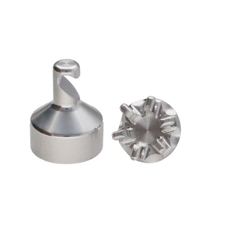 1 x Crochet décoratif Aluminium avec fixation pour plaque de plâtre L'ATTACHANTE