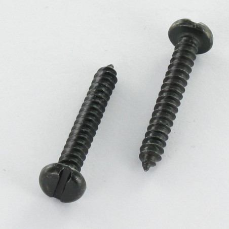 1 x Vis tôle Tête cylindrique TC Fendue 3.5X16 Acier zingué noir
