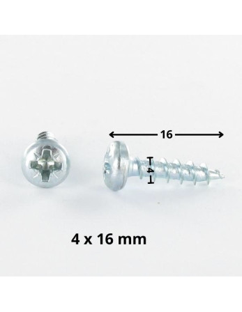 VBA Vis bois agglo Tête ronde TR Pozi N°2 4X16 Acier zingué
