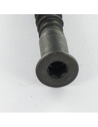 Vis d'assemblage confirmat Tête fraisée Hexagonal creux 7X40 SS Cranté Acier zingué noir