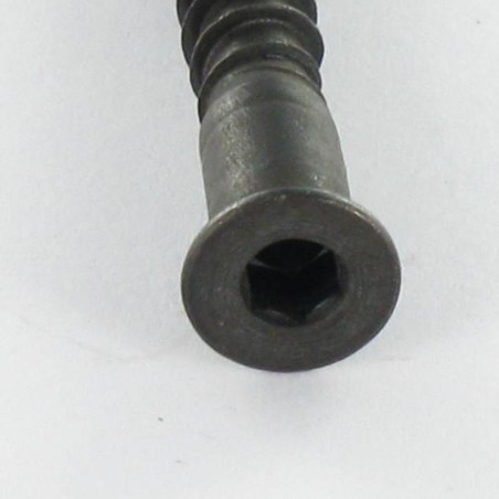 1 x Vis d'assemblage confirmat Tête fraisée Hexagonal creux 7X40 SS Cranté Acier zingué noir