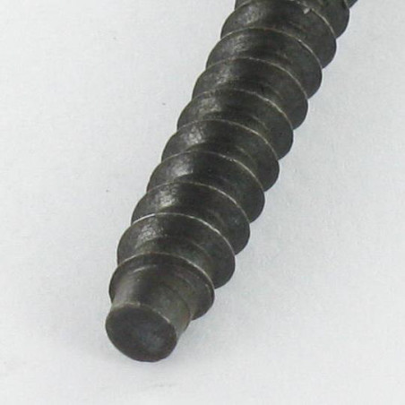 1 x Vis d'assemblage confirmat Tête fraisée Hexagonal creux 7X40 SS Cranté Acier zingué noir