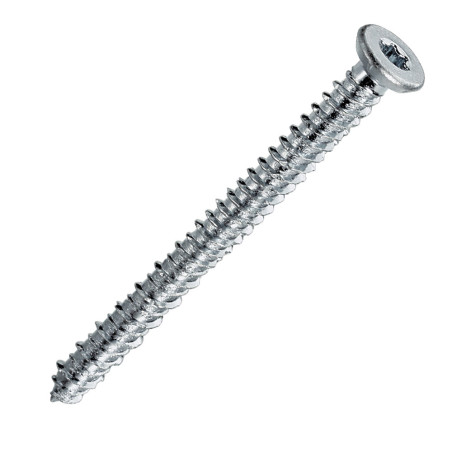 1 x Vis Béton Tête fraisée Réduite 7.5X142 TORX T30 Acier zingué