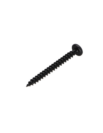 VBA Vis bois agglo Tête ronde TR Pozi N°2 4X35 Acier zingué noir