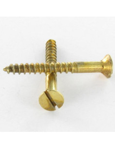 Vis bois Tête fraisée Fendue 3.5X30 Acier laitonne