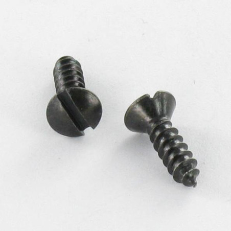 1 x Vis tôle Tête fraisée bombée TFB Fendue 4.8X25 Acier zingué noir