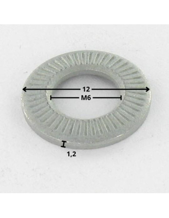 Rondelles contact M6X12X1.2 Acier zingué Série Z (Etroite)