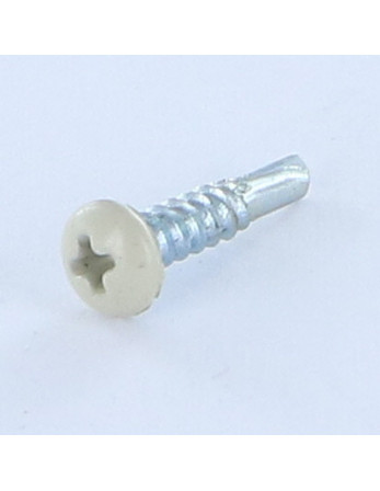 Vis autoperceuse Tête cylindrique bombée TCB Phillips 2.9X13 Filet tôle Acier zingué RAL7032 gris silex