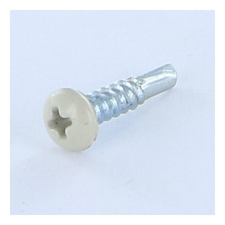 1 x Vis autoperceuse Tête cylindrique bombée TCB Phillips 2.9X13 Filet tôle Acier zingué RAL7032 gris silex