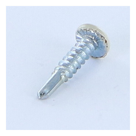 1 x Vis autoperceuse Tête cylindrique bombée TCB Phillips 2.9X13 Filet tôle Acier zingué RAL7032 gris silex